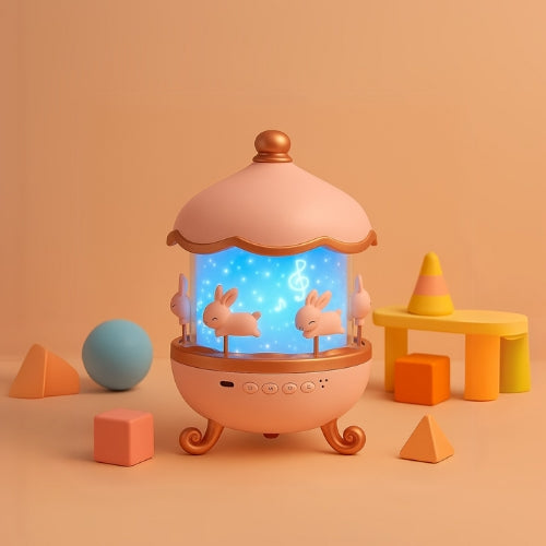 TinyToys™ 360° Rotating Rabbit Night Light Projector