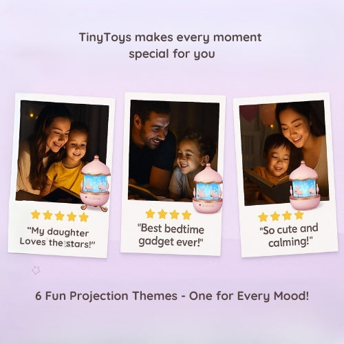 TinyToys™ 360° Rotating Rabbit Night Light Projector